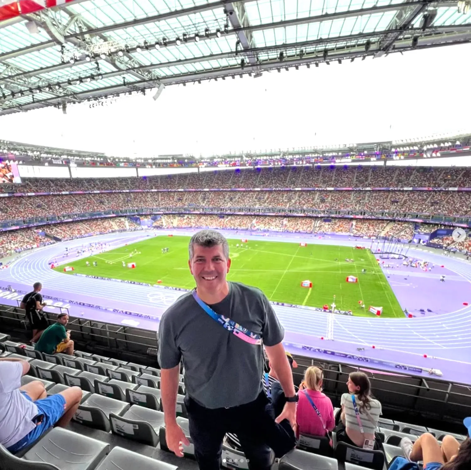 Fernando Palomo cubriendo los Juegos Olímpicos de París 2024.