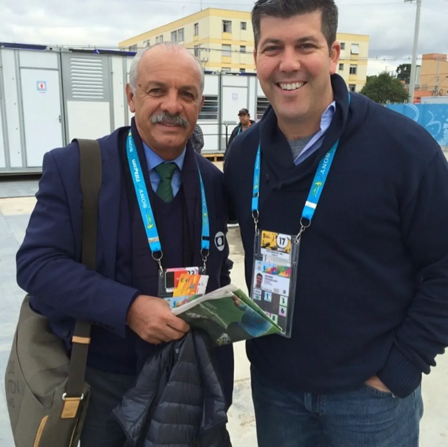 Fernando Palomo en la cobertura del Mundial de Brasil 2014.